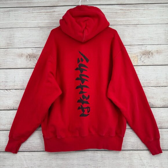 Champion x Naruto Kakashi Reverse Wave Hoodie Adult Size XL Red Y2K - Picture 2 of 12